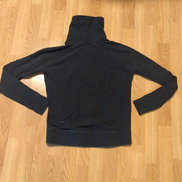 Lululemon Go Forward Sweatshirt Womens 4 Black Cowl Neck Long Sleeves - Picture 4 of 7